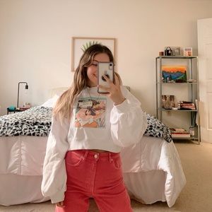 White Graphic Sweatshirt